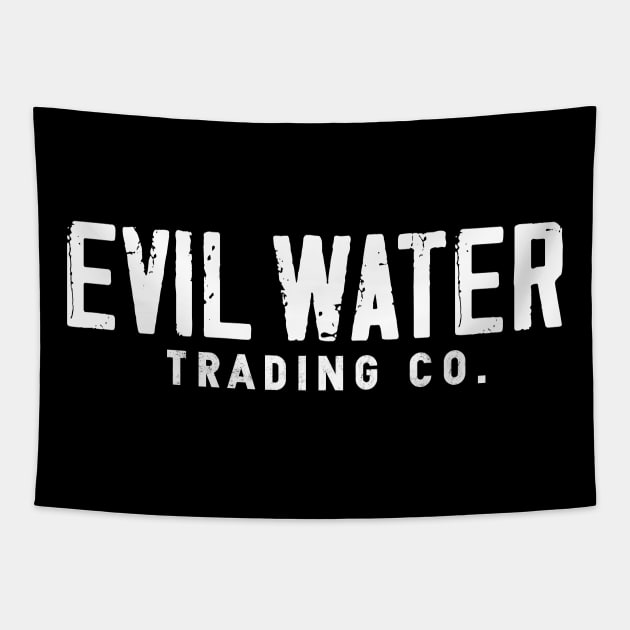 Evil Water Trading Company White Logo Tapestry by Evil Water Trading Company