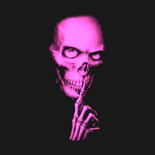 Pink Skull Shhh - Halloween T-Shirt