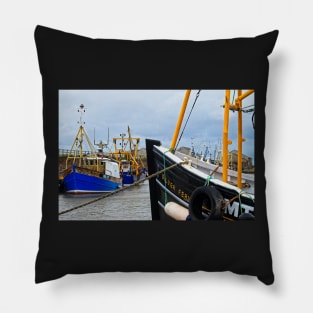 Maryport Harbour Fishing Boats Pillow