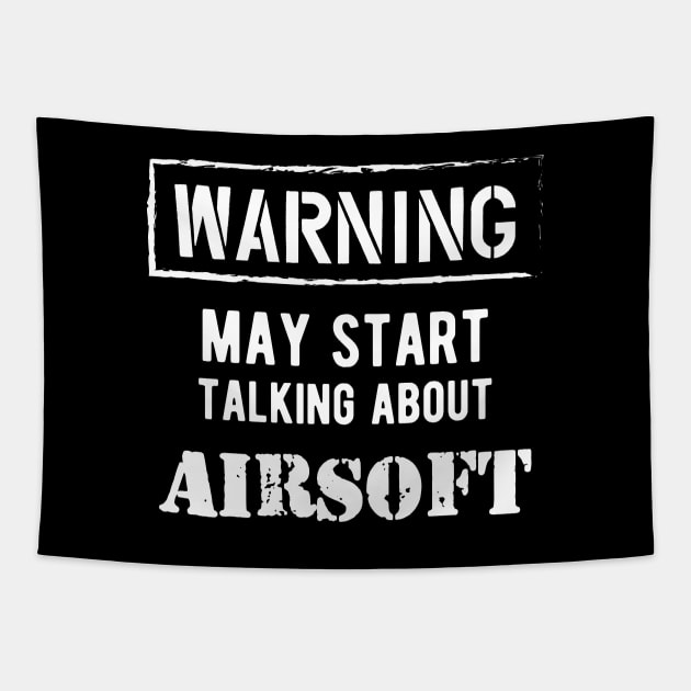 Airsoft Player - Warning may start talking about airsoft Tapestry by KC Happy Shop