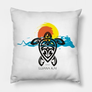 Tribal Turtle Sunset 2 / Luana Kai Maui Pillow