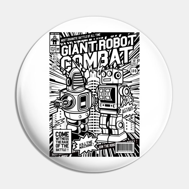 Giant Robot Combat Pin by CRD Branding