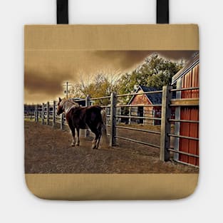 Small Horse and Barns 1B Tote