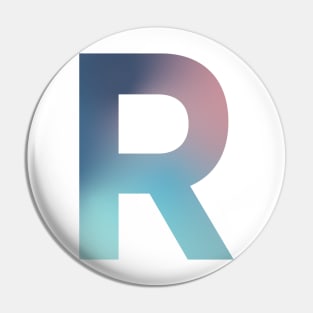 Gradient Letter R Initial Alphabet Pin