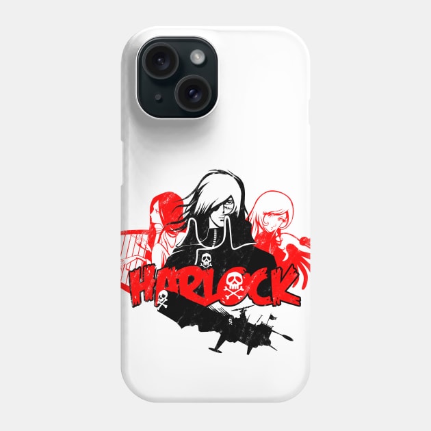 013b Harlock Red Phone Case by Yexart