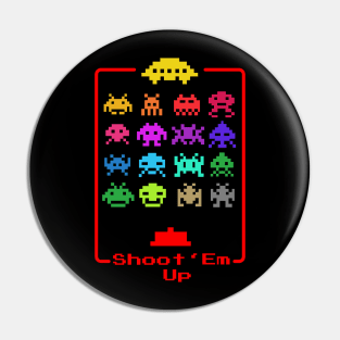 space invaders shoot em up Pin