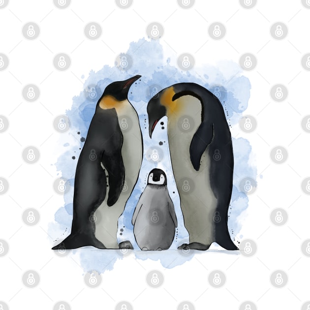 Penguin family by CharlieCreates