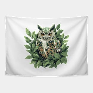 Comouflaged Owl Tapestry