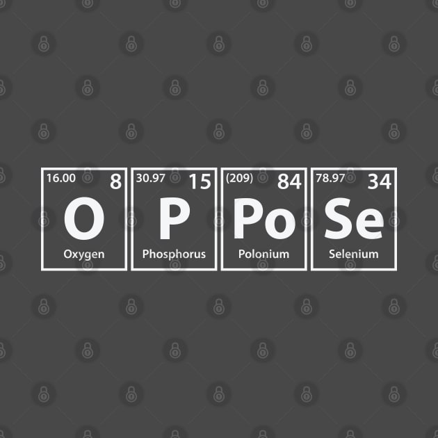 Oppose (O-P-Po-Se) Periodic Elements Spelling by cerebrands