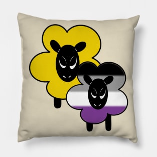 Proud Asexual Ally Rainbow Sheep Pillow