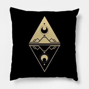 As Above So Below Gold Pillow