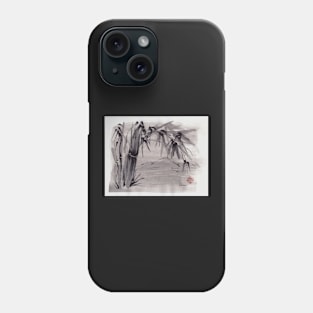 Peaceful Place - Sumie Ink Wash Watercolor Painting Phone Case