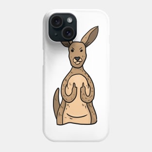 Grumpy Kangaroo Holding Middle finger funny gift Phone Case