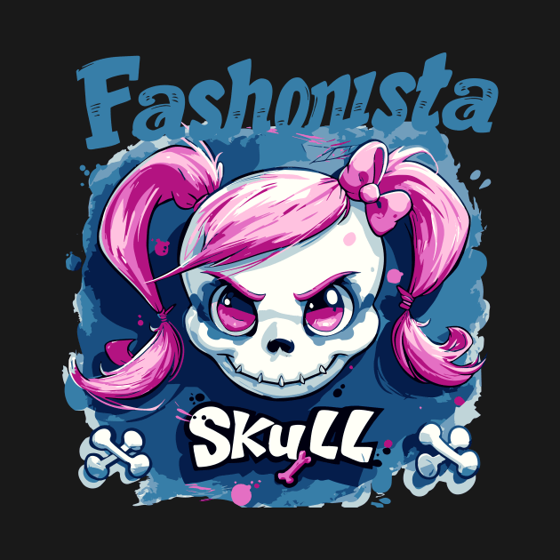 Skull Girl, Skull Fun T-Shirt 10 by ToddT