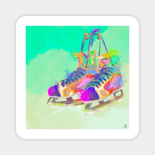 Ice Hockey Skates on Aqua Magnet