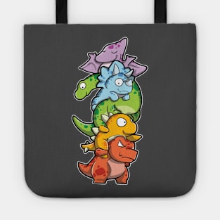 Rainbow DInosaur Stack Tote