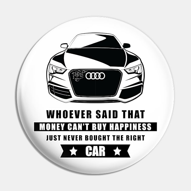 Money Can't Buy Happiness - Funny Car Quote Pin by DesignWood Atelier