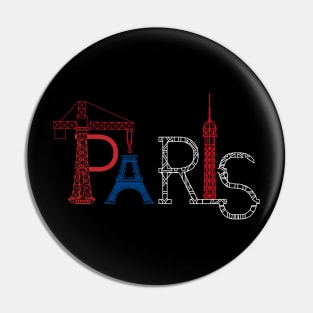 Paris Eiffel Tower Themed Design Pin