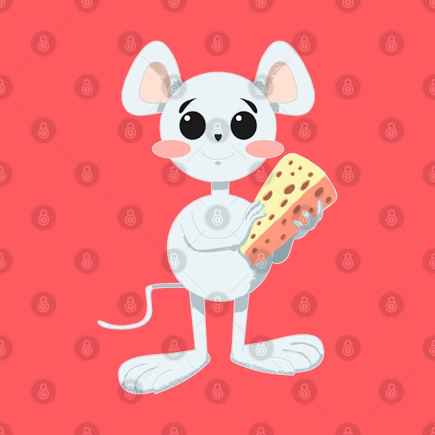 CUTE MOUSE WITH CHEESE by droidmonkey