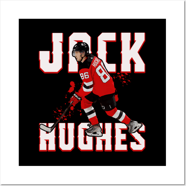 New Jersey Devils: Jack Hughes 2021 Poster - NHL Removable Adhesive Wall Decal Large