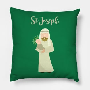 Saint Joseph and Baby Jesus Pillow