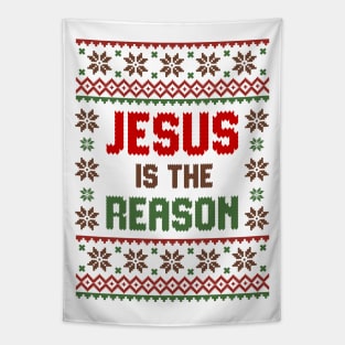 Jesus Is The Reason Ugly Sweater Tapestry