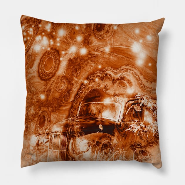 Rusty ghost wreck Pillow by hereswendy