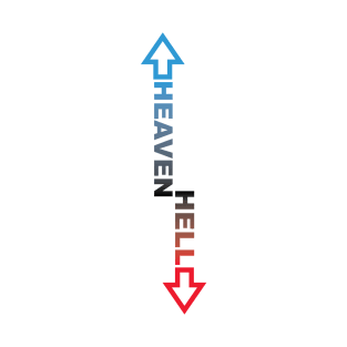 Heaven Hell-blue/red T-Shirt