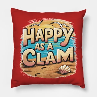 Happy as a Clam Pillow