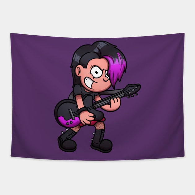 Rocker Girl Tapestry by TheMaskedTooner