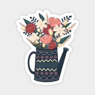 Flowers in Watering Can Magnet