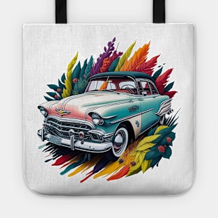 Exotic coloured Chevrolet car 50s Tote