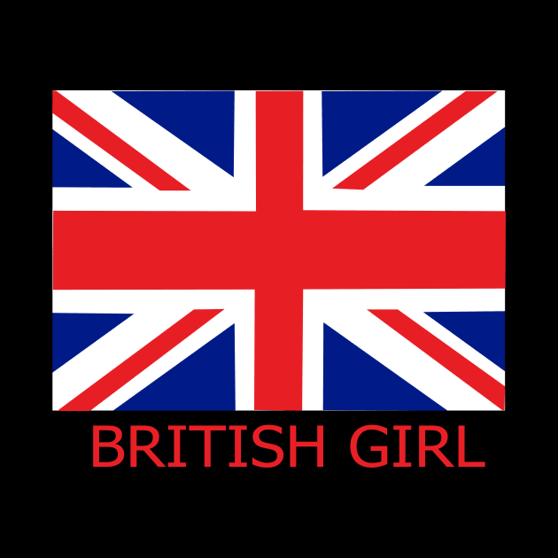 British Girl Union Jack Design by funnybones