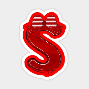 Letter S - Christmas Letter Magnet