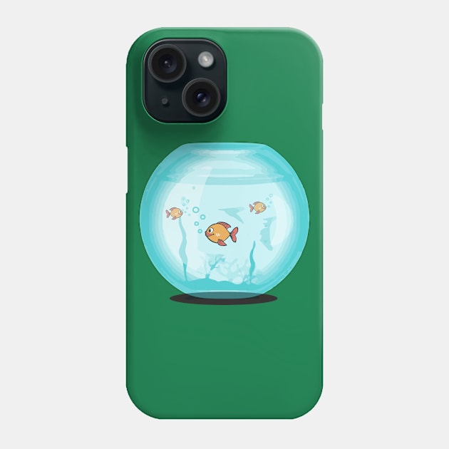 Happy Goldfish Phone Case by Vin Zzep