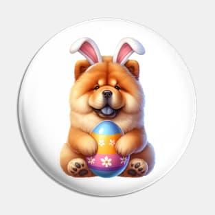 Easter Chow Chow Dog Pin
