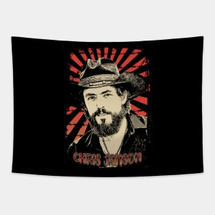 Chris Janson Retro Vintage Aesthetic Tapestry