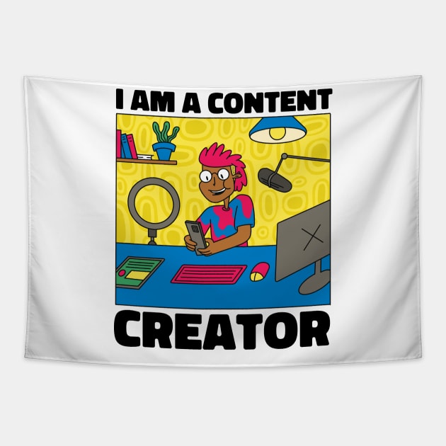 Content Creator P R t shirt Tapestry by LindenDesigns