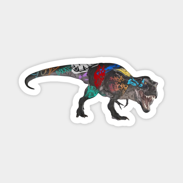 Graffiti T-Rex Magnet by vonHobo