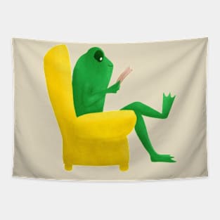 Knitting Frog Lounge Tapestry