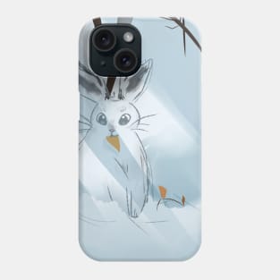 White Rabbit In The Snow Phone Case