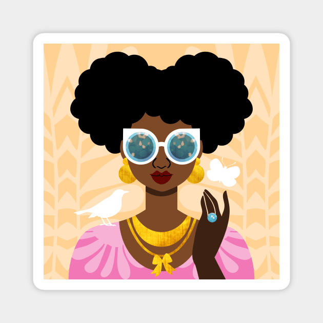 Afro Puffs Magnet by tabithabianca