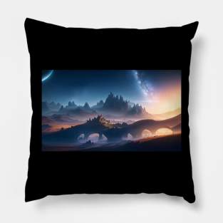 Natural landscape on another planet Pillow