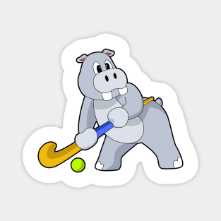 Hippo Hockey Hockey stick Magnet