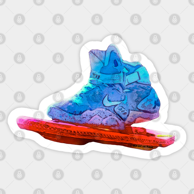 Back To The Future 2015 Hoverboard Vibrant Watercolors - Back To The Future - Sticker