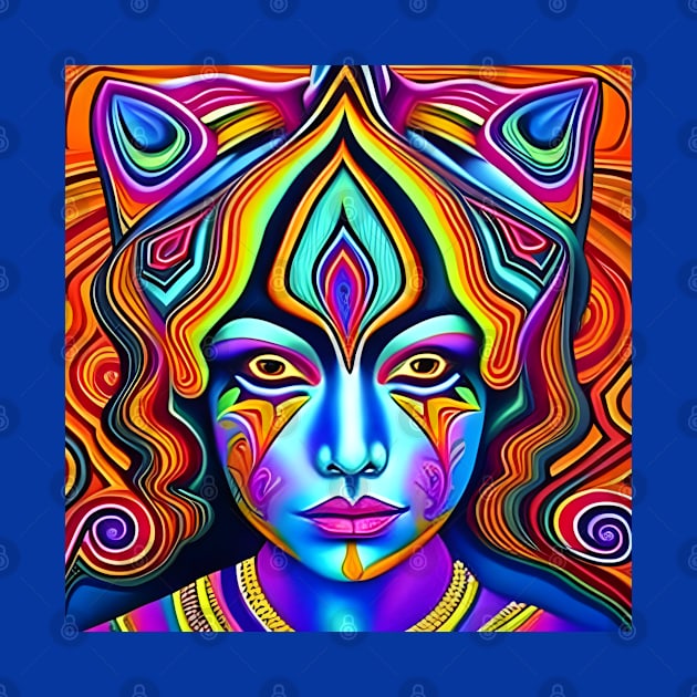 Catgirl DMTfied (16) - Trippy Psychedelic Art by TheThirdEye