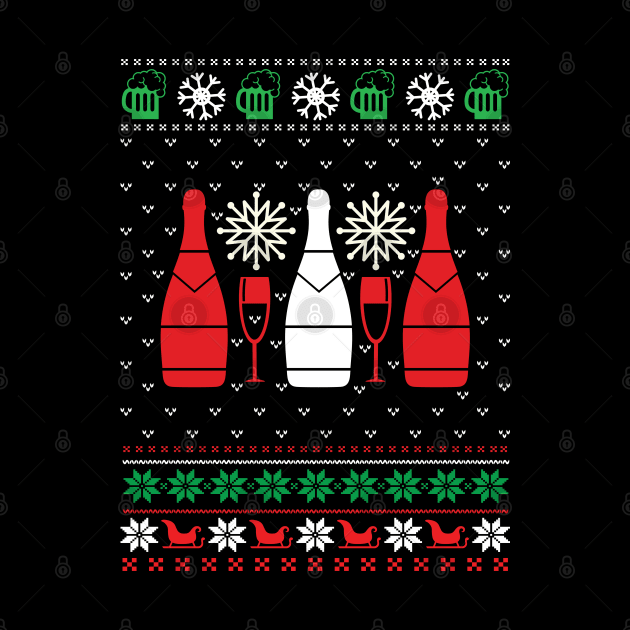 Christmas drinking ugly christmas sweater by MZeeDesigns