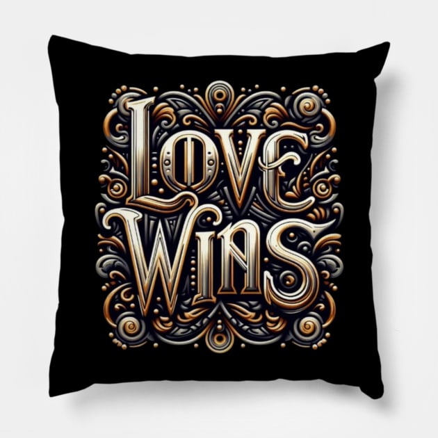 Love Wins Pillow by Out of the world