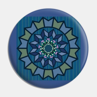 Medallion Blue Pin