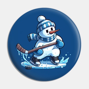 Snowman - Ice Hockey Pin